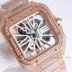 Japan Grade Copy Cartier Santos skeleton Quartz Watch Rose Gold Bust Down (2)_th.jpg